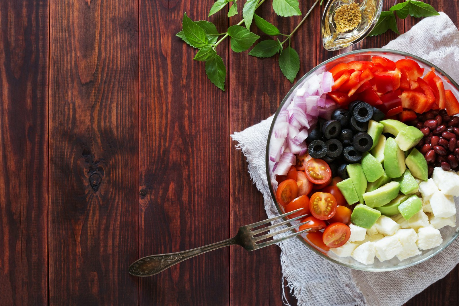 Fresh colorful ingredients for a nourishing meal
